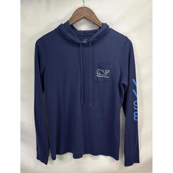 Vineyard Vines Other - Vineyard Vines Sweatshirt Men's Small Hooded Pullover Flag Whale Logo VV 98